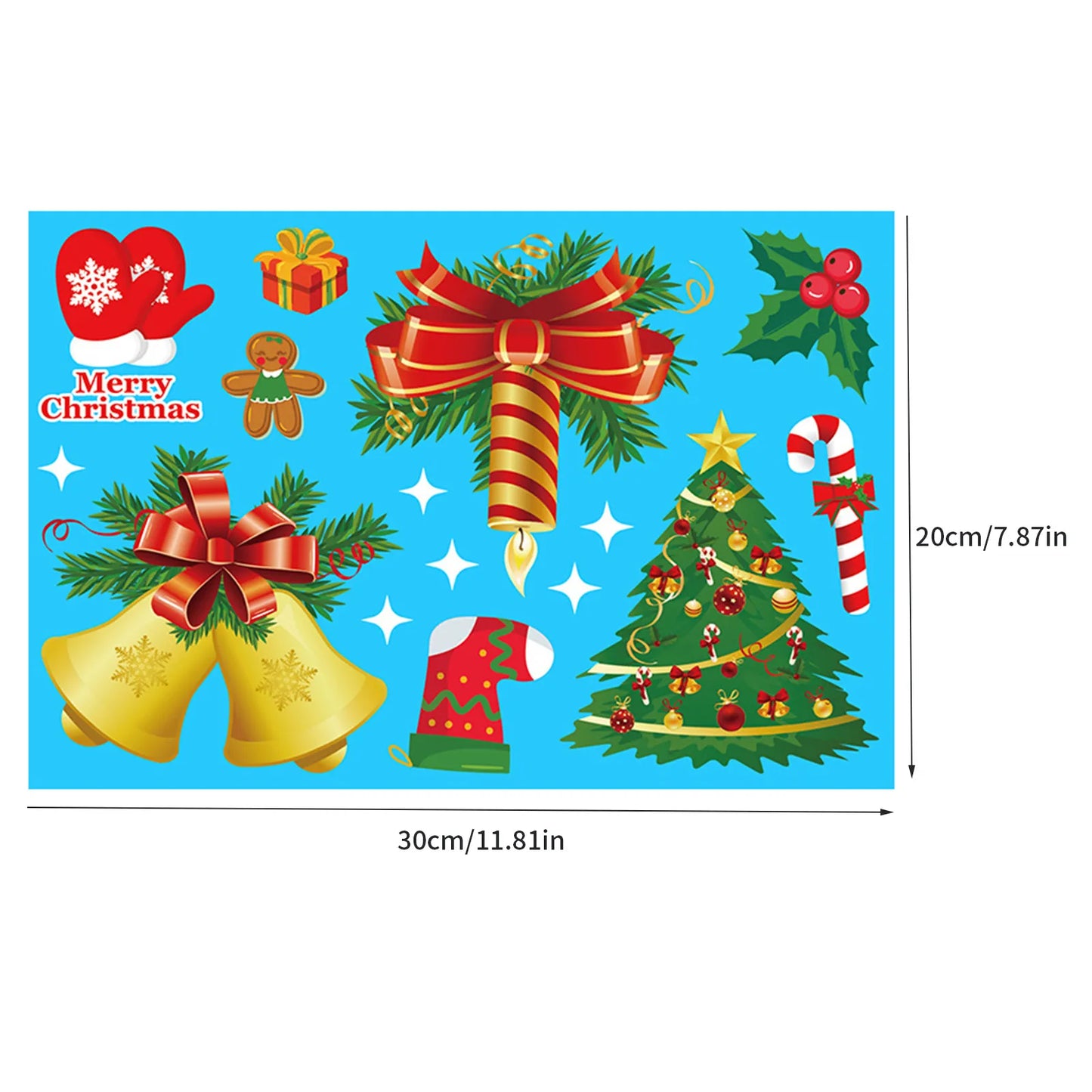 Christmas Stickers Electrostatic Glass Stickers Santa Claus Deer On Christmas Windows Walls Decor Xmas Gift Navidad DecoracióN