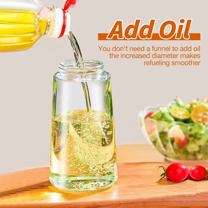 GJ 16Oz Oil Dispenser Bottle for Kitchen - 2 in 1 Olive Oil Dispenser and Oil Sprayer - 470Ml Olive Oil Bottle - Oil Sprayer for Cooking, Kitchen, Salad, Barbecue Black Utensils Kitchen Oildispenser Oils Prayer Black Non-Toxic Multicoloured Non-Toxic