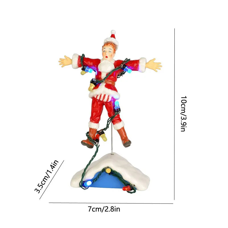 Christmas Craft Ornament Snowman Doll Garden Ornament Home Decora Country Street Scene Resin Ornament Novel Christmas Child Gift