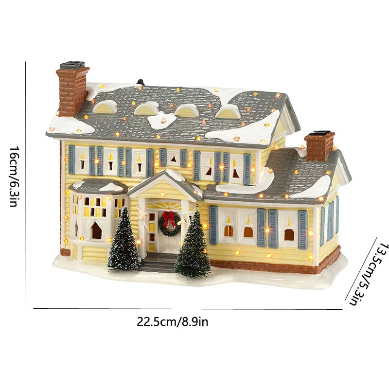 Christmas Craft Ornament Snowman Doll Garden Ornament Home Decora Country Street Scene Resin Ornament Novel Christmas Child Gift