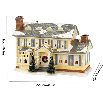 Christmas Craft Ornament Snowman Doll Garden Ornament Home Decora Country Street Scene Resin Ornament Novel Christmas Child Gift