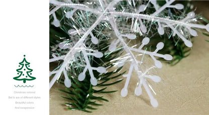 Christmas Tree Decoration Snowflakes 6cm-18cm White Plastic Artificial Snow Home Decorations 2020 Happy New Year Party Supplies