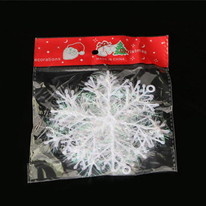 Christmas Tree Decoration Snowflakes 6cm-18cm White Plastic Artificial Snow Home Decorations 2020 Happy New Year Party Supplies