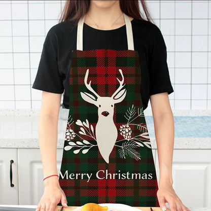 Linen Merry Christmas Apron