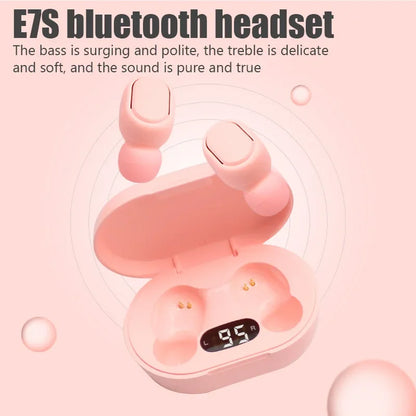 Original E7S TWS Wireless Headphone Bluetooth Earphone Control Sport Headset Waterproof Mic Music Earphones Work Cell Smartphone
