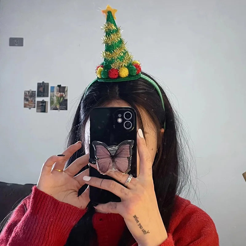 New Christmas Headwear Funny Deer Antlers Headpiece Santa Claus Hair Headband Happy New Year Merry Christmas Hair Accessories