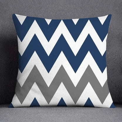 Cushion Cover Geometric Pattern Polyester Blue Grey Pillowcase Upholstery Sofa  Throw Pillow Home Decor Pillowcas