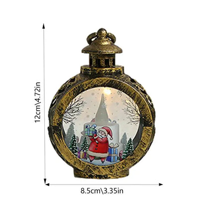New Christmas Glittering Lantern Santa/Snowman Lantern Home Table Decoration Christmas Gift