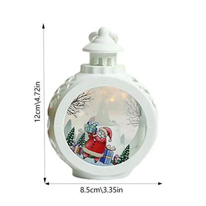 New Christmas Glittering Lantern Santa/Snowman Lantern Home Table Decoration Christmas Gift