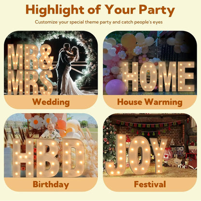 4FT  Marquee Light Up Letters