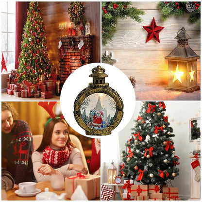 New Christmas Glittering Lantern Santa/Snowman Lantern Home Table Decoration Christmas Gift
