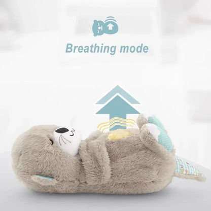 Cute Breathing Otter Sleep Soothing Sleep Toy for Kids and Babies Breathing Otter Toy Sleep Partner Plush Doll with Light