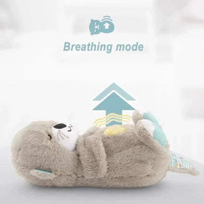 Cute Breathing Otter Sleep Soothing Sleep Toy for Kids and Babies Breathing Otter Toy Sleep Partner Plush Doll with Light