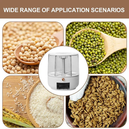 360 Degree Rotating Rice Dispenser Sealed Dry Cereal Grain Bucket Dispenser Moisture-proof Kitchen Food Container Storage Box
