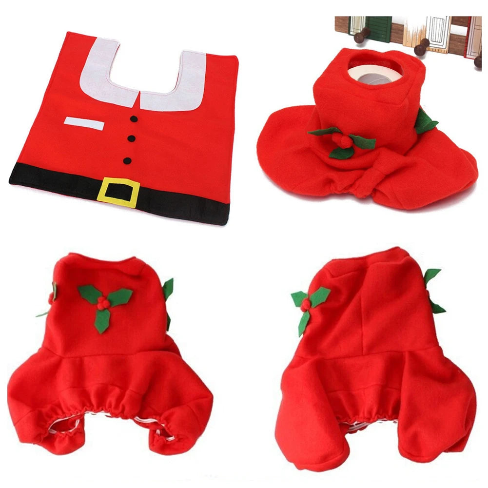 Christmas Toilet Seat Covers Creative Santa Claus Bathroom Mat Xmas Supplies for Home