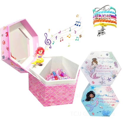 Girls Christmas Gifts Jewelry Box Unicorn Music Box with Spining Unicorn and Mermaid Birthday Christmas Gifts for Girls 4-12