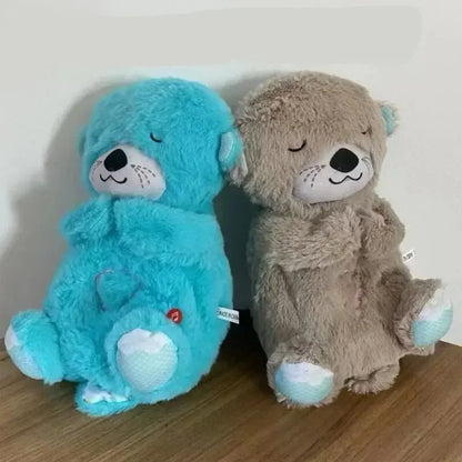 Cute Breathing Otter Sleep Soothing Sleep Toy for Kids and Babies Breathing Otter Toy Sleep Partner Plush Doll with Light