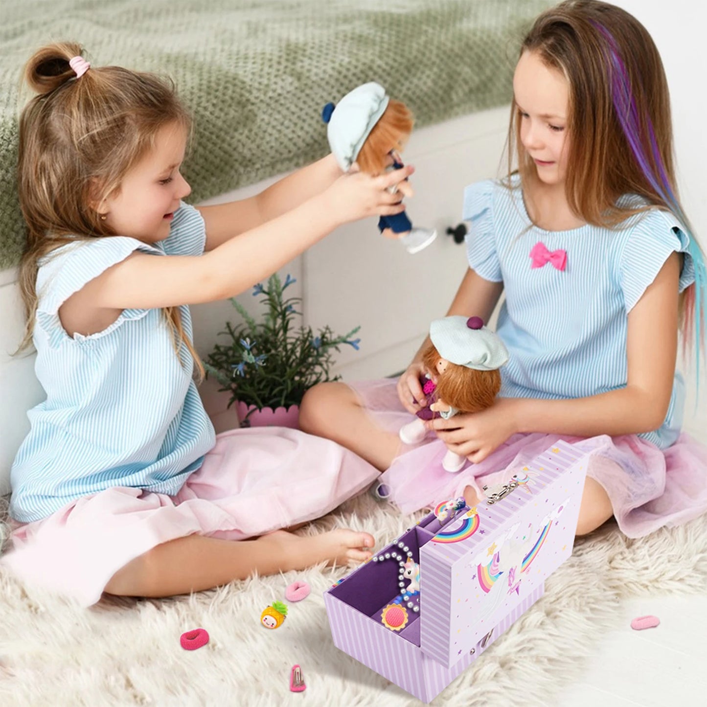 Girls Christmas Gifts Jewelry Box Unicorn Music Box with Spining Unicorn and Mermaid Birthday Christmas Gifts for Girls 4-12