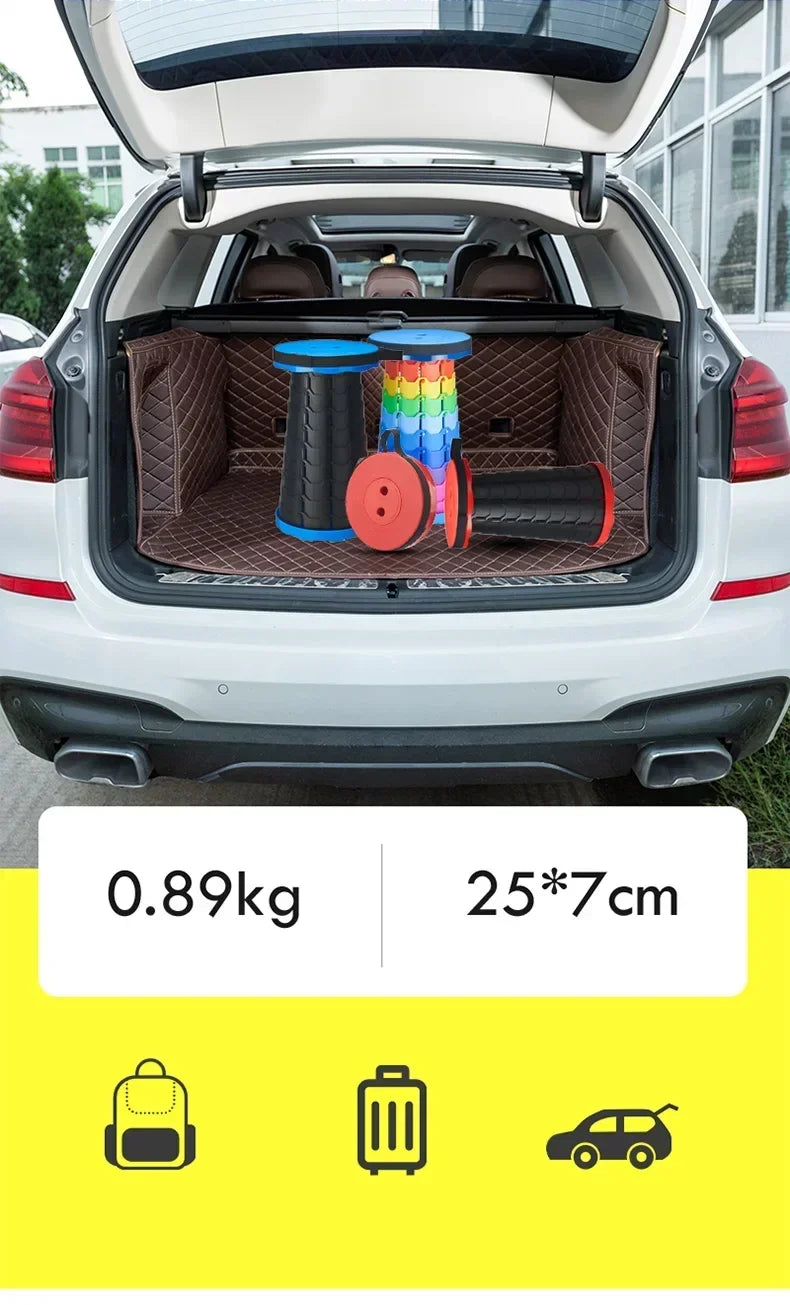 Colorful Portable Retractable Plastic Chair Folding Stool Kitchen Dining Chair Household Living Room Chairs Furniture For Room