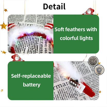 Christmas Hair Accessories Christmas Led Headbands Elk Antlers Glowing Headband 2025 New Year Party Decoration Photo Props 머리띠
