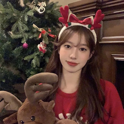 Merry Christmas Reindeer Headband Christmas Headwear Hair Band Clasp Headwear Festival Party Cosplay Photo Prop
Navidad 2025