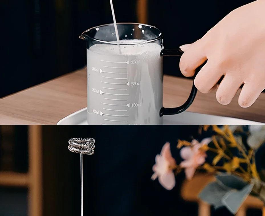 Baking Milk Stirrer Electric Beater Home Gadgets USB Rechargeable 2-in-1 Electric Egg Beater Mini Blender Cake Mixer Frother Bar