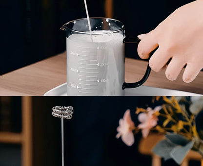 Baking Milk Stirrer Electric Beater Home Gadgets USB Rechargeable 2-in-1 Electric Egg Beater Mini Blender Cake Mixer Frother Bar