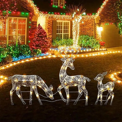 Lighted Christmas Reindeer Outdoor Garden Christmas Standing Elk Ornament Water Resistant Bright And Festive Holiday Decoration