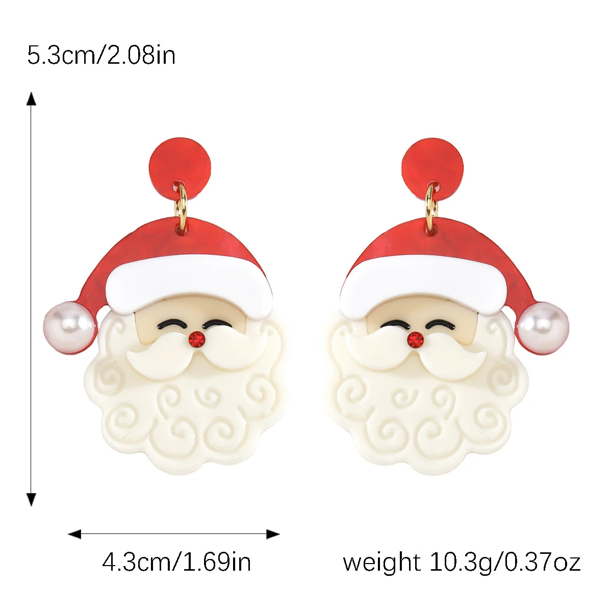 2024 Pink Christmas Earrings Winter Holiday Santa Snowman Christmas Tree Shapes Dangle Earrings Celebration Accessories Gifts
