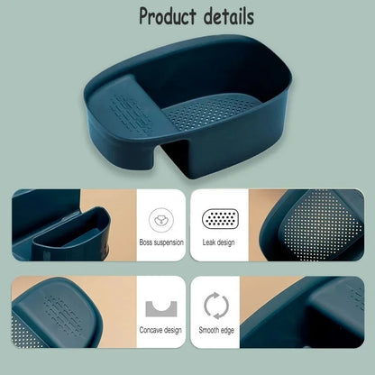 Collapsible Colander Kitchen Accessories Extendable Strainer Fruits Vegetables Noodle Drain Basket Space-Saver Drainer Over Sink