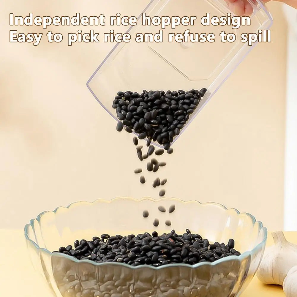 360 Degree Rotating Rice Dispenser Sealed Dry Cereal Grain Bucket Dispenser Moisture-proof Kitchen Food Container Storage Box