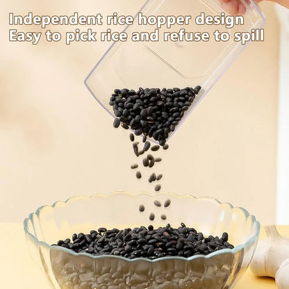 360 Degree Rotating Rice Dispenser Sealed Dry Cereal Grain Bucket Dispenser Moisture-proof Kitchen Food Container Storage Box