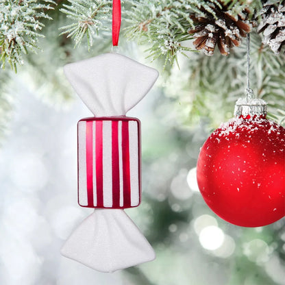 Christmas Large Candy Canes Christmas Tree Lollipop Decoration Ornaments White and Red