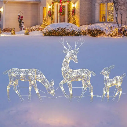 Lighted Christmas Reindeer Outdoor Garden Christmas Standing Elk Ornament Water Resistant Bright And Festive Holiday Decoration