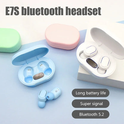 Original E7S TWS Wireless Headphone Bluetooth Earphone Control Sport Headset Waterproof Mic Music Earphones Work Cell Smartphone