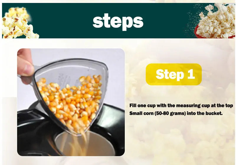 Popcorn Makers Mini Popcorn Machine Electric Household Appliance Machine Fully Automatic Popcorn Machine For Home Kitchen