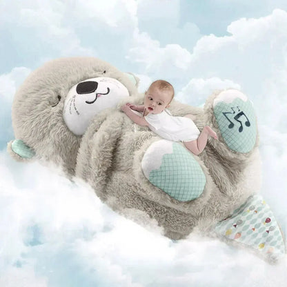 Cute Breathing Otter Sleep Soothing Sleep Toy for Kids and Babies Breathing Otter Toy Sleep Partner Plush Doll with Light