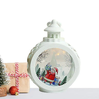 New Christmas Glittering Lantern Santa/Snowman Lantern Home Table Decoration Christmas Gift