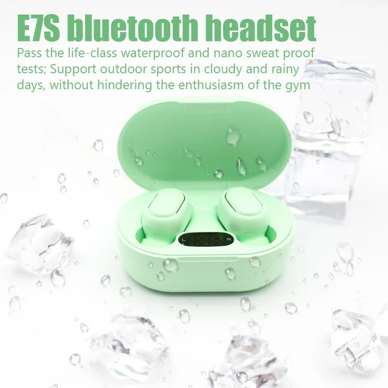 Original E7S TWS Wireless Headphone Bluetooth Earphone Control Sport Headset Waterproof Mic Music Earphones Work Cell Smartphone