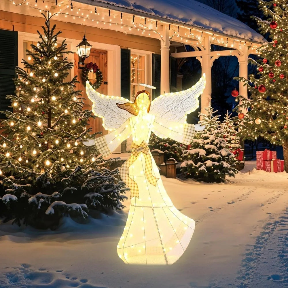 180 LED Lights, 66-Inch High Pre-Lit Angel Outdoor Decor