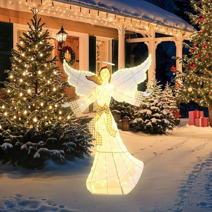 180 LED Lights, 66-Inch High Pre-Lit Angel Outdoor Decor