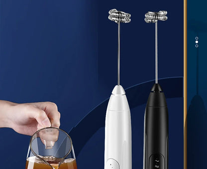 Baking Milk Stirrer Electric Beater Home Gadgets USB Rechargeable 2-in-1 Electric Egg Beater Mini Blender Cake Mixer Frother Bar