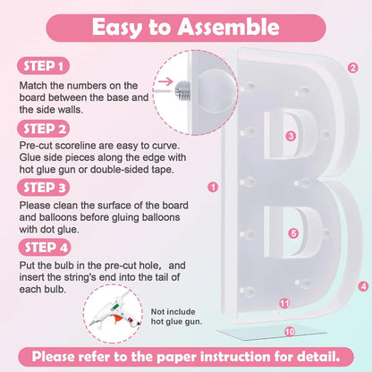 4FT  Marquee Light Up Letters