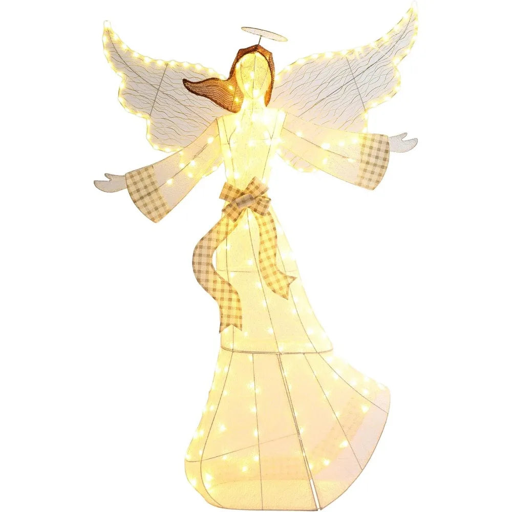 180 LED Lights, 66-Inch High Pre-Lit Angel Outdoor Decor