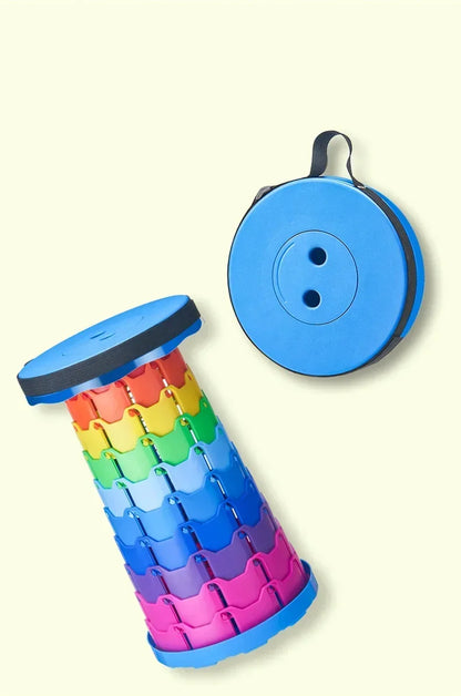 Colorful Portable Retractable Plastic Chair Folding Stool Kitchen Dining Chair Household Living Room Chairs Furniture For Room