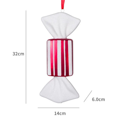 Christmas Large Candy Canes Christmas Tree Lollipop Decoration Ornaments White and Red