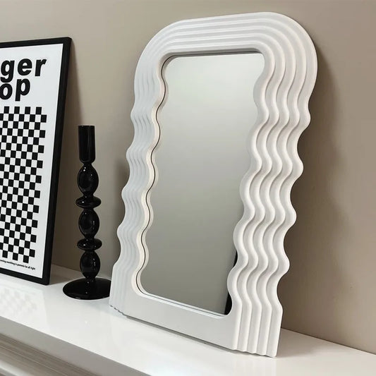 Simple Retro Makeup Mirror LED Multicolor Decorative Mirrors 