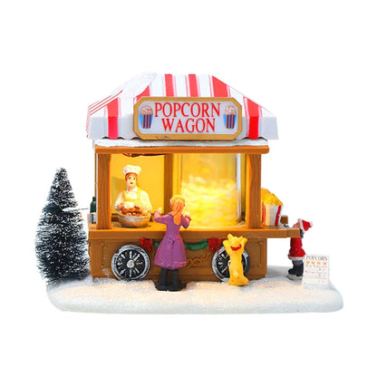 Christmas Craft Ornament Snowman Doll Garden Ornament Home Decora Country Street Scene Resin Ornament Novel Christmas Child Gift
