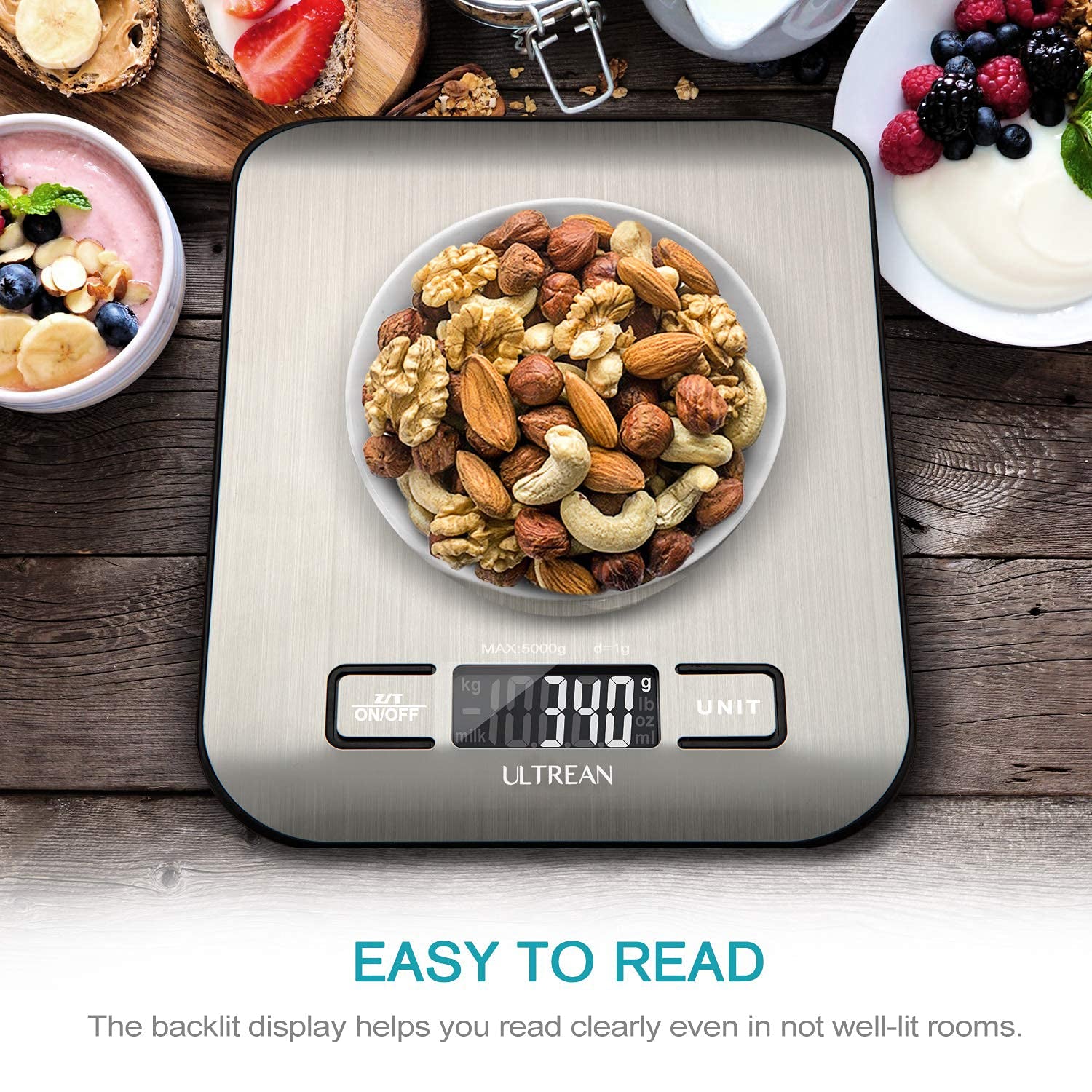 Digital Food Scale with Multiple Units and Tare Function
